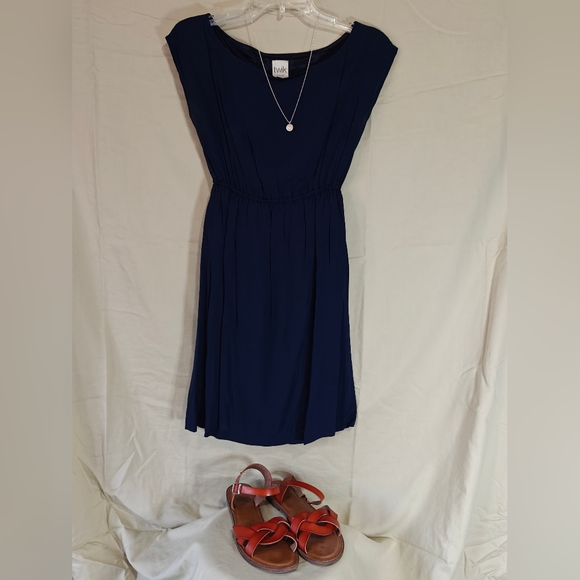 Navy Mini Dress by Twik (Exclusive to Simons) - Picture 9 of 9